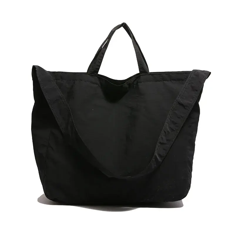 Solid Color Cloth Women Shoulder Bag Casual Large Capacity Ladies Tote Crossbody Bags Simple Portable Female Shopping Handbags