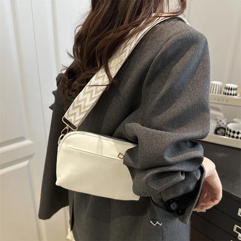 Casual Solid Color Women Square Shoulder Bags Simple Commuter Ladies Soft Pu Messenger Bag Double-layer Female Handbags Purse