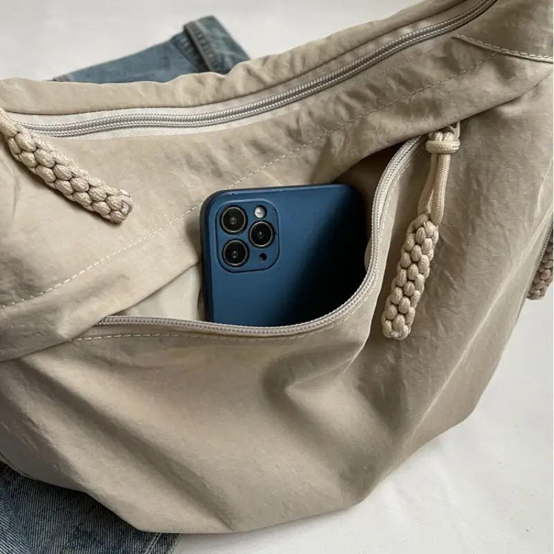 Simple Women's Nylon Shoulder Bag Large Capacity Hobos Messenger Bags for Girls School Fashion Crossbody Female Casual Handbags