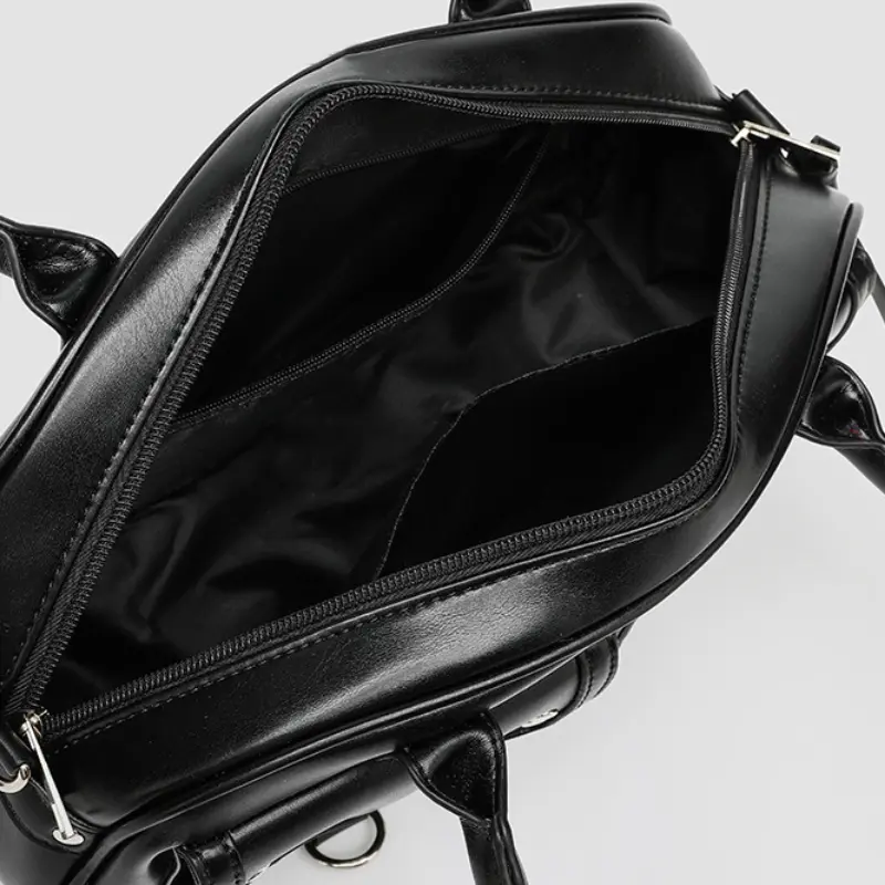 Punk Motorcycle Style Cool Hot Girls Shoulder Bags Fashion Bowling Women's Tote Underarm Bag Pu Leather Female Luxury Handbags