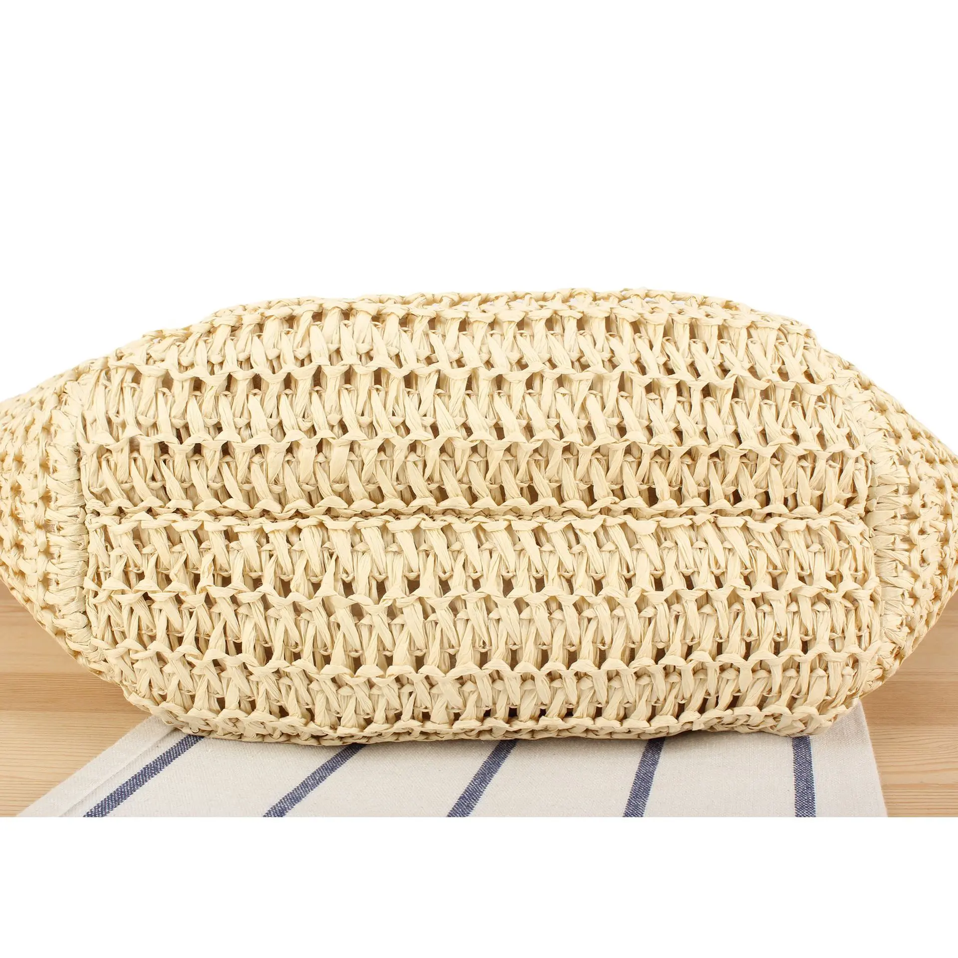 Large Capacity Straw Tote Bag Paper Rope Woven Bags for Women Shoulder Bag Summer Designer Bags Travel Beach Bags Shopper Purses