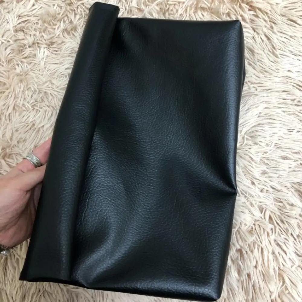 Black Edge Curl Clutch Bags for Women Casual PU Leather Handbags and Purses Designer Bag 2025 NEW Lichee Pattern Pouch Female
