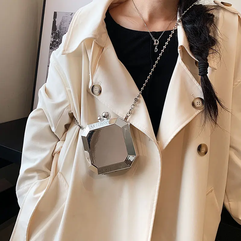 Luxury Acrylic Box Bag Mini Crossbody Bags for Women Designer Clip Bag Handbags Small Coins Lipstick Purse Evening Shoulder Bags