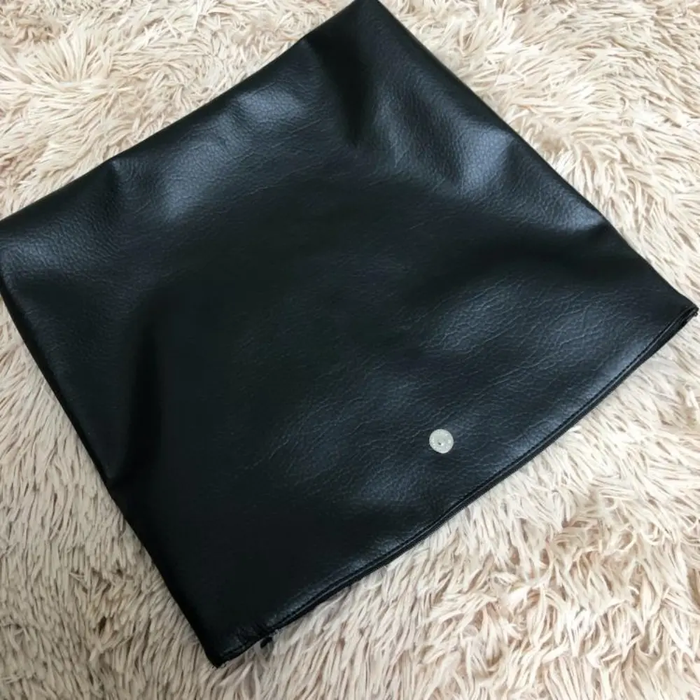 Black Edge Curl Clutch Bags for Women Casual PU Leather Handbags and Purses Designer Bag 2025 NEW Lichee Pattern Pouch Female