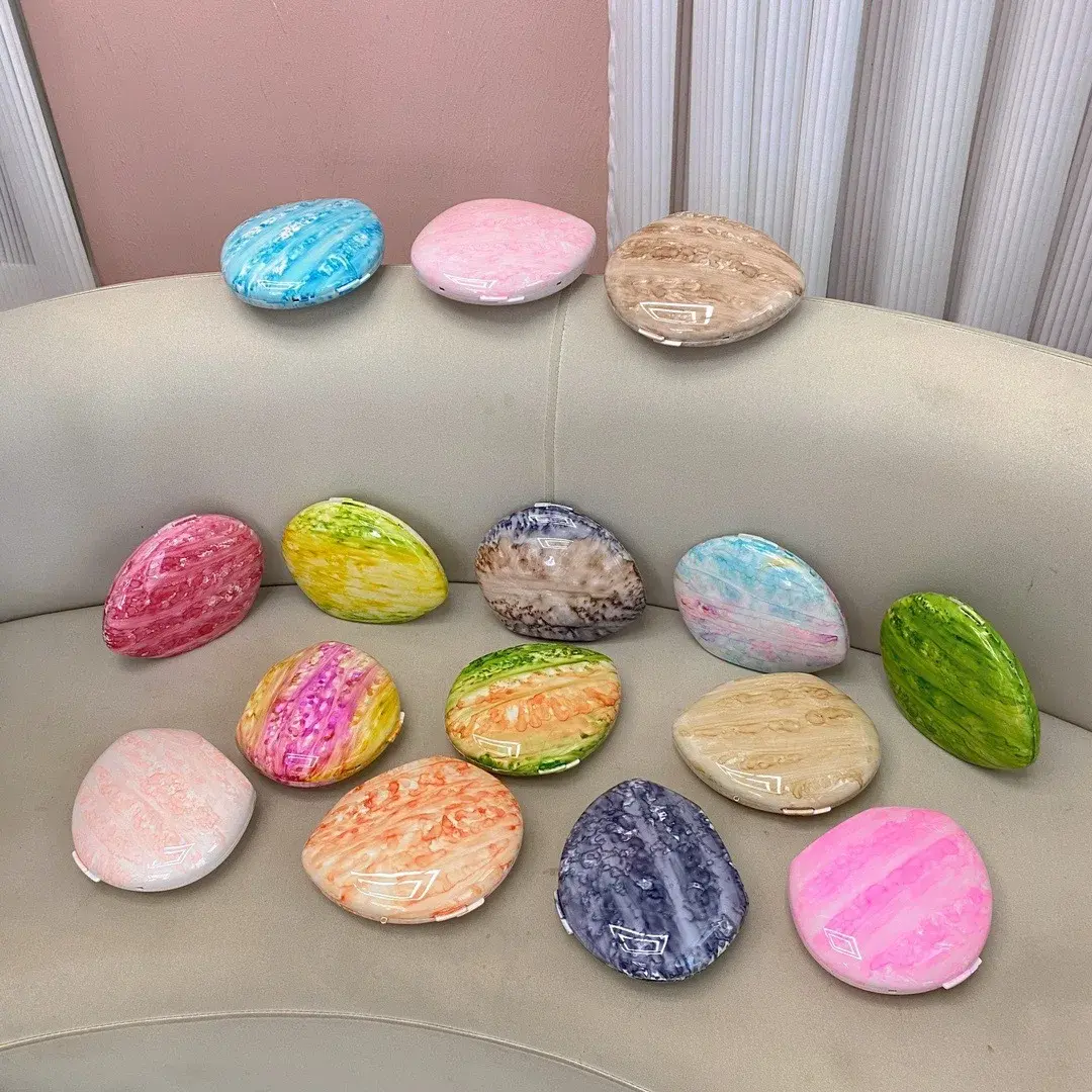 Candy Color Acrylic Shell Bag Marbling Party Evening Bags for Women Luxury Wedding Clutch Ladies Clip Shoulder Crossbody Bag New