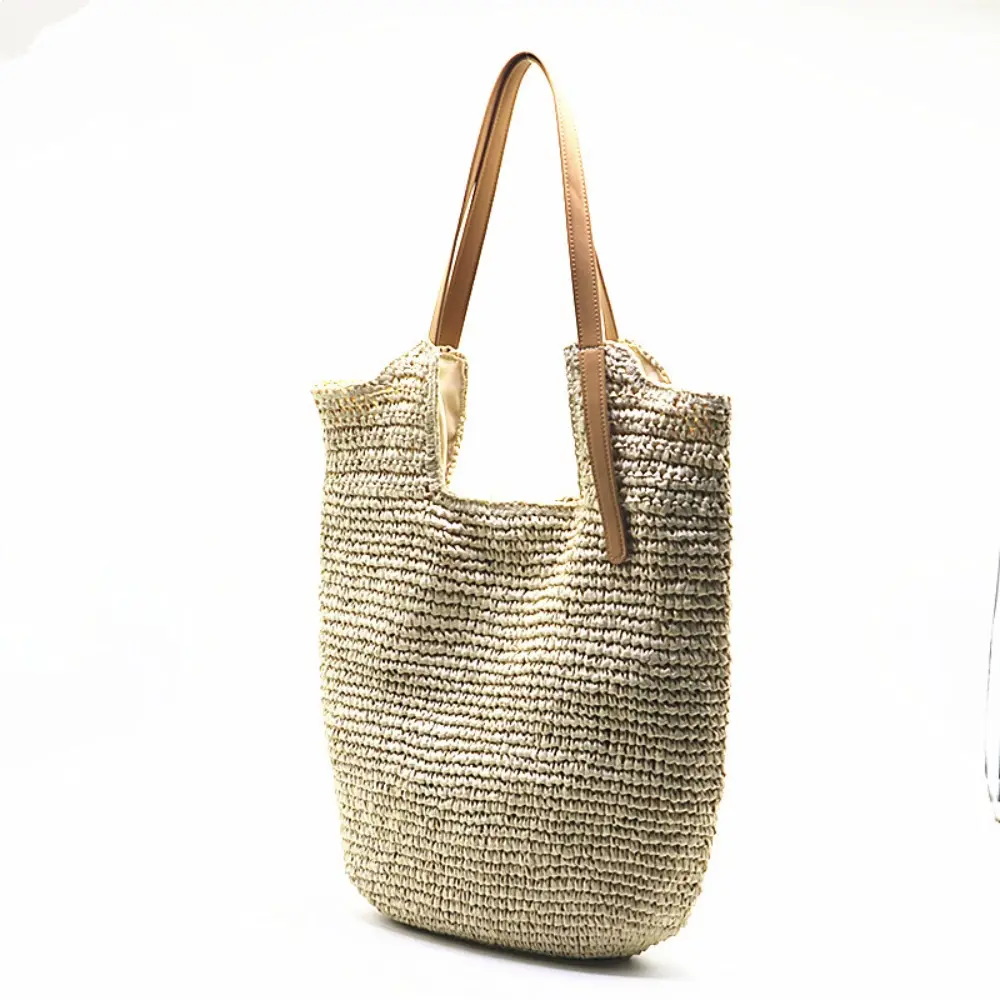 Casual Woven Beach Bags for Women Handbags Bohemian Paper Rope Straw Bag Large Capacity Shoulder Bag Summer Shopper Purses Tote