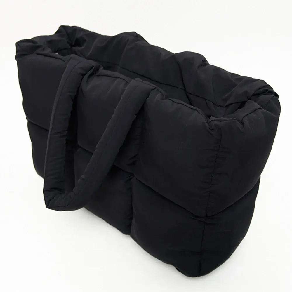 Large Padded Tote Quilted Women Shoulder Bag Warm Cotton Space Bags for Women Designer Handbags Puffy Soft Down Shopper Purses