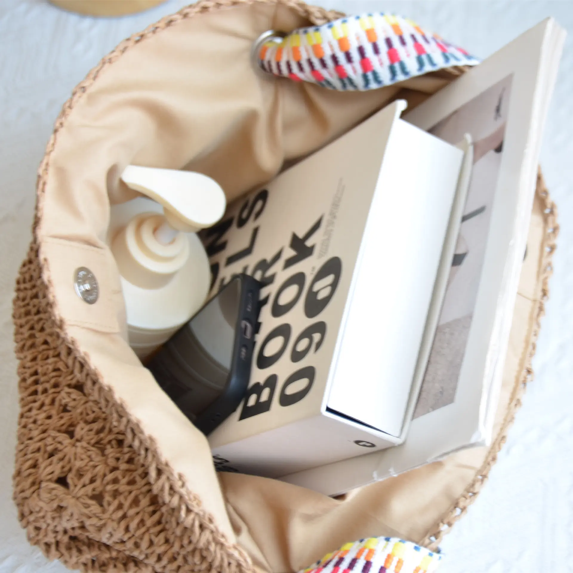 Overlarge Woven Straw Bag Handbags Bohemian Hollow Shoulder Bag Paper Rope Knitting Beach Bags for Women Striped Shopper Tote