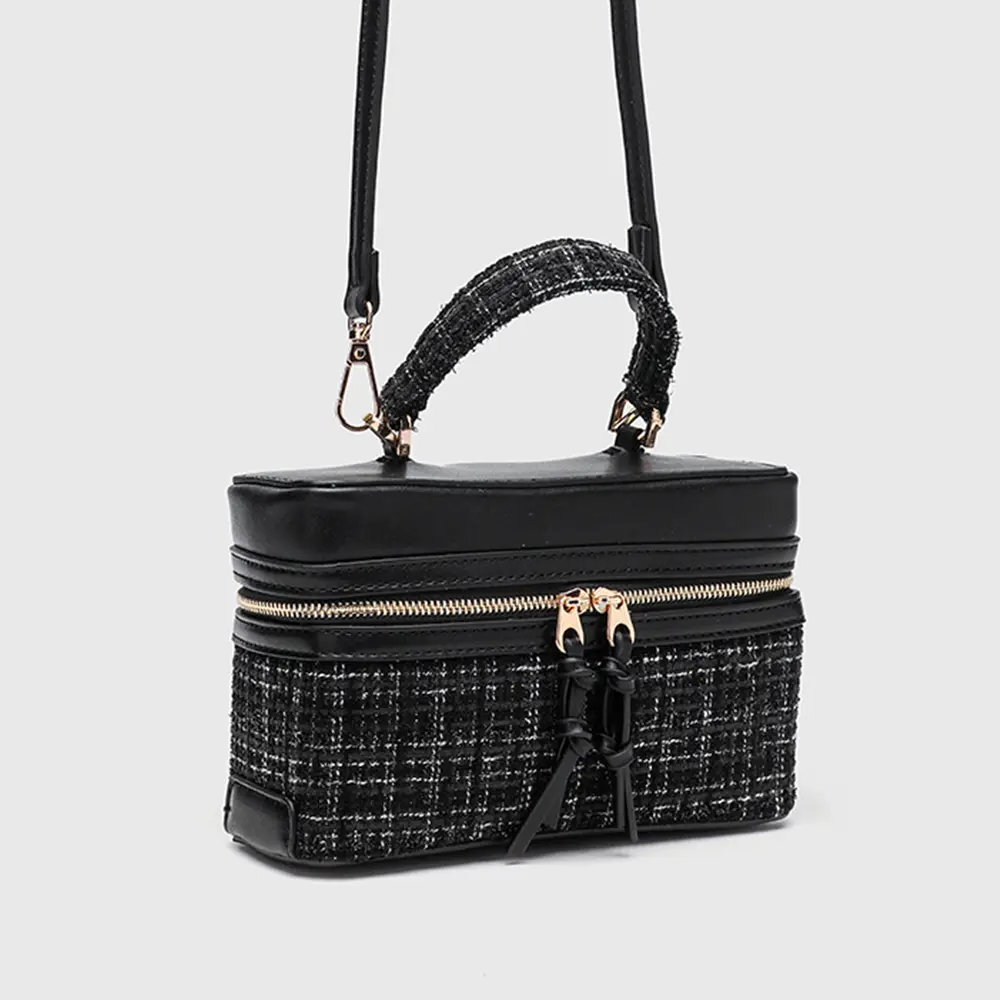 Luxury Designer Woolen Shoulder Bag Fashion Box Bags for Women Handbags 2025 Mini Phone Flap Sling Crossbody Bags Clutch Ladies