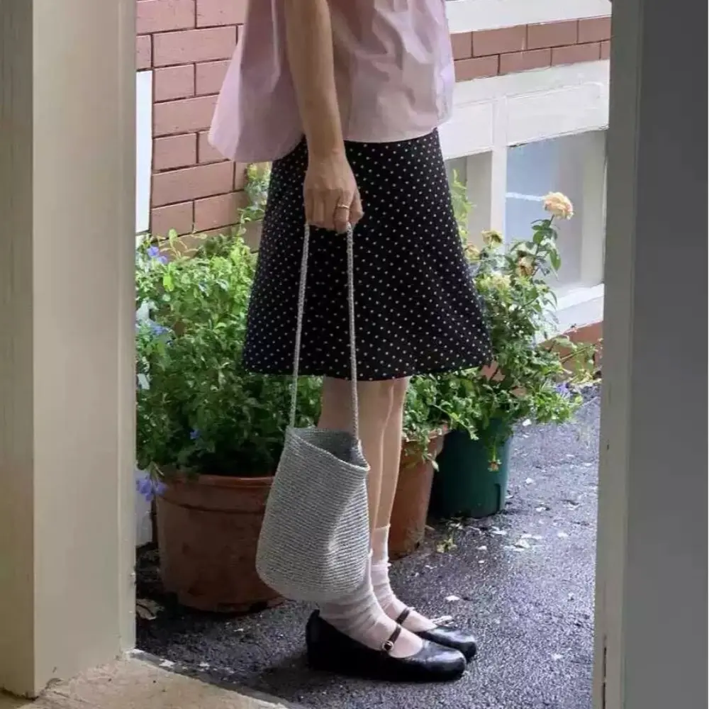 NEW Metal Texture Woven Shoulder Bags Hollow Silver Bucket Bags for Women Designer Bag Handmade Woven Handbags and Purses Tote