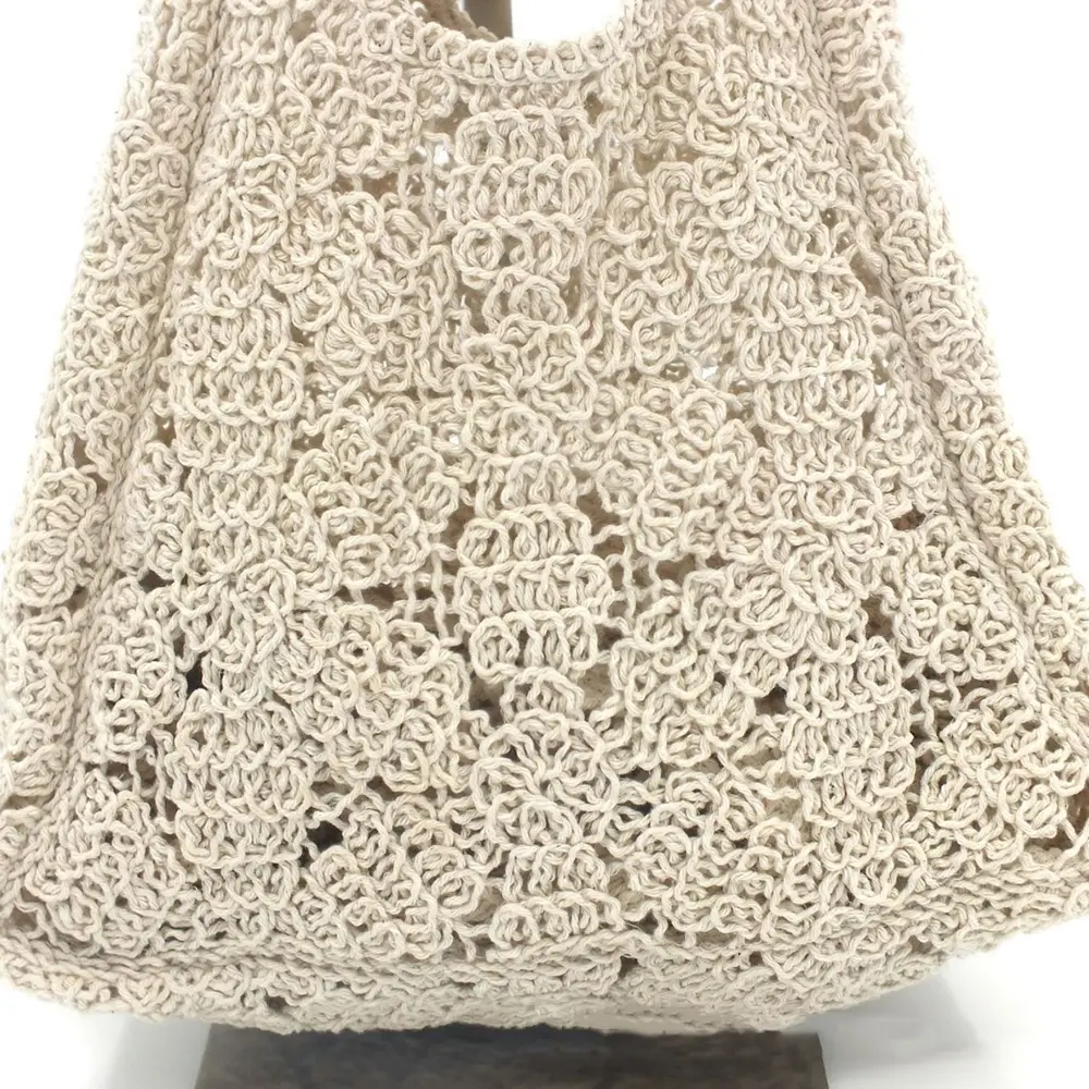 Bohemian Rope Crochet Waist Bags for Women Tote Hollow Woven Handbag and Purses Casual Knitting Shoulder Bag Shopper Clutch NEW