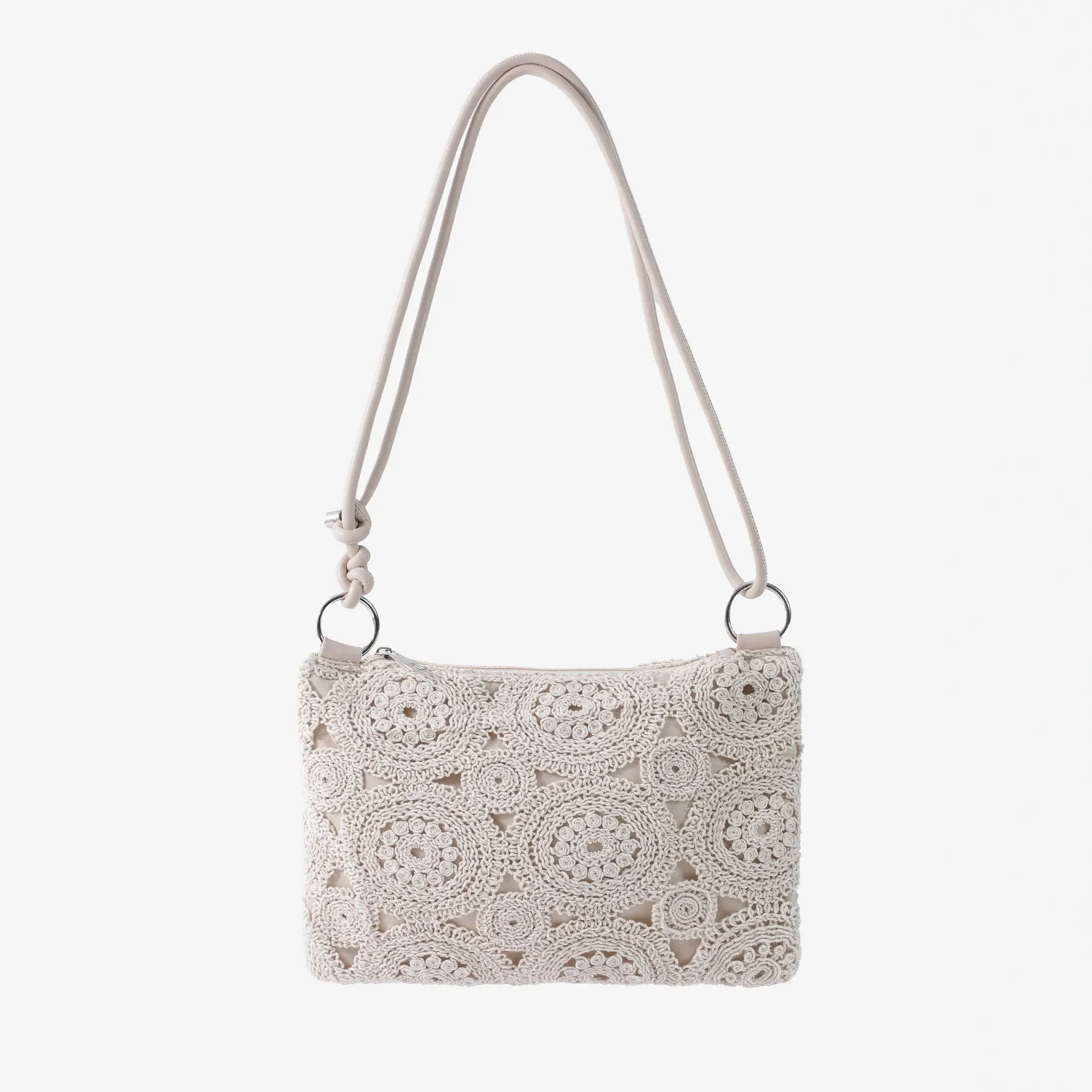 Casual Rope Woven Shoulder Bag Hollow Crochet Crossbody Bags for Women Small Phone Flap Purses and Handbags NEW Shopper Purses