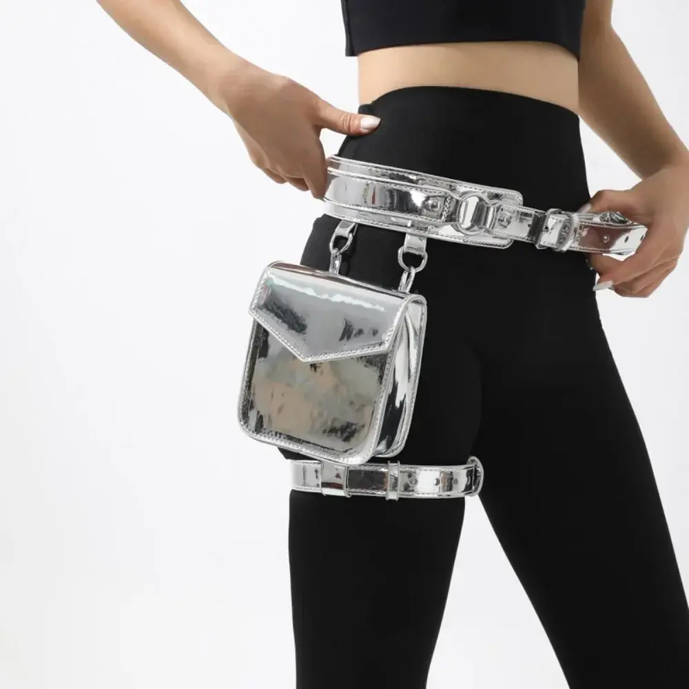 2025 New Leg Bag for Women High Quality PU Waistpack Fashion Motorcycle Waistpack Pouch Bags for Women Fanny Pack for Women