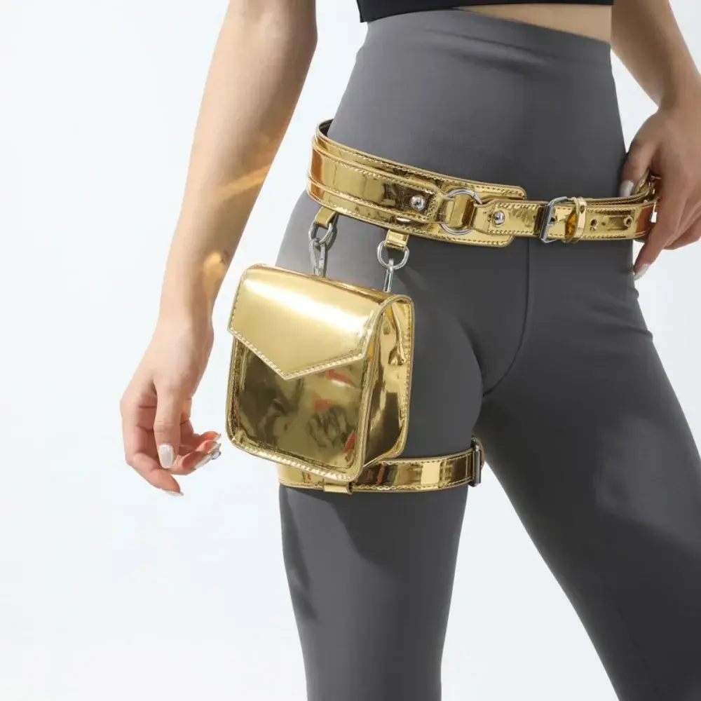 2025 New Leg Bag for Women High Quality PU Waistpack Fashion Motorcycle Waistpack Pouch Bags for Women Fanny Pack for Women