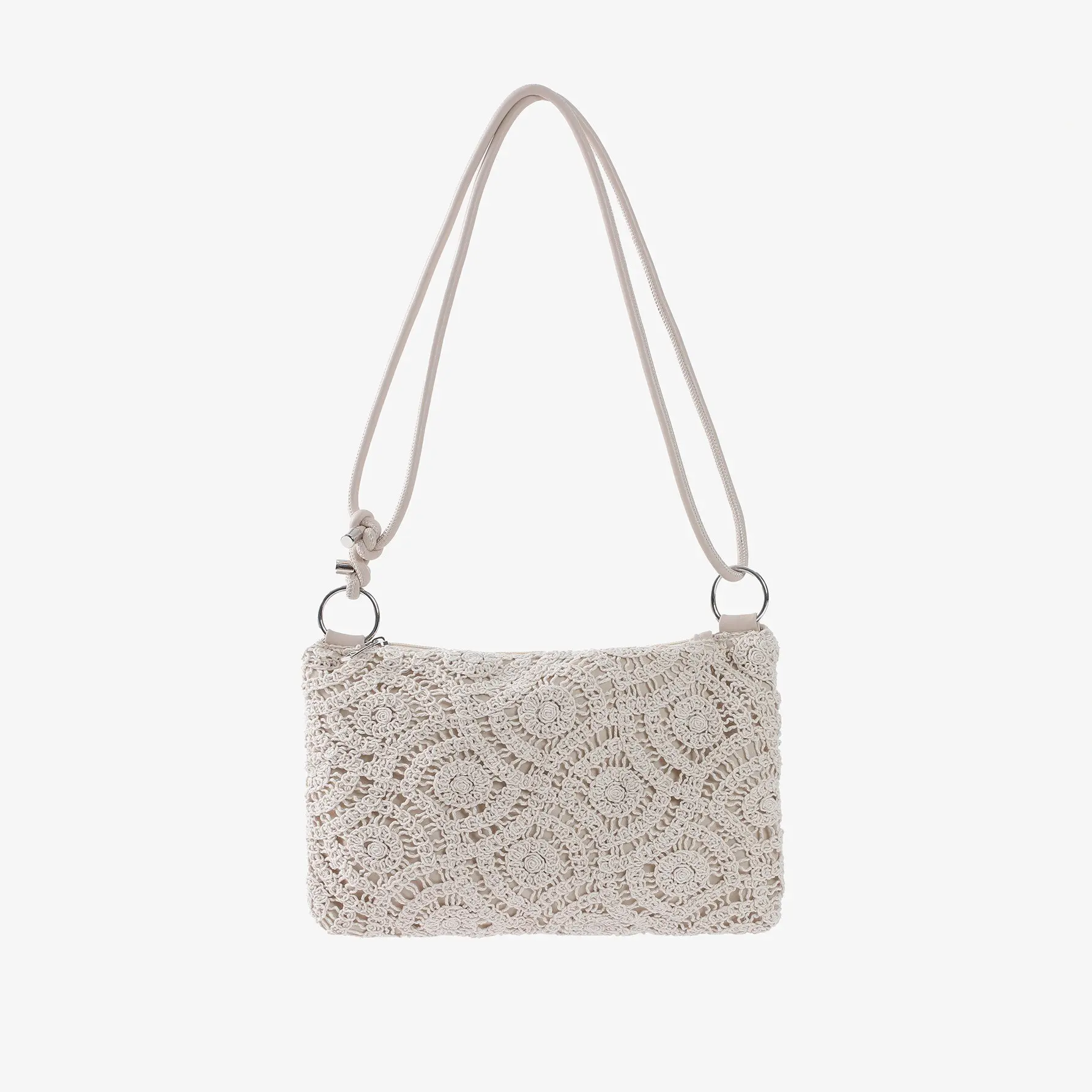 Casual Rope Woven Shoulder Bag Hollow Crochet Crossbody Bags for Women Small Phone Flap Purses and Handbags NEW Shopper Purses