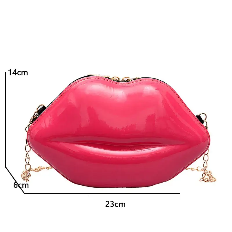 Luxury Designer Women Bags 2025 New Lip Print Women's Shoulder Bag Solid Zipper Messenger Bag Trend Brand Pure Color Handbag