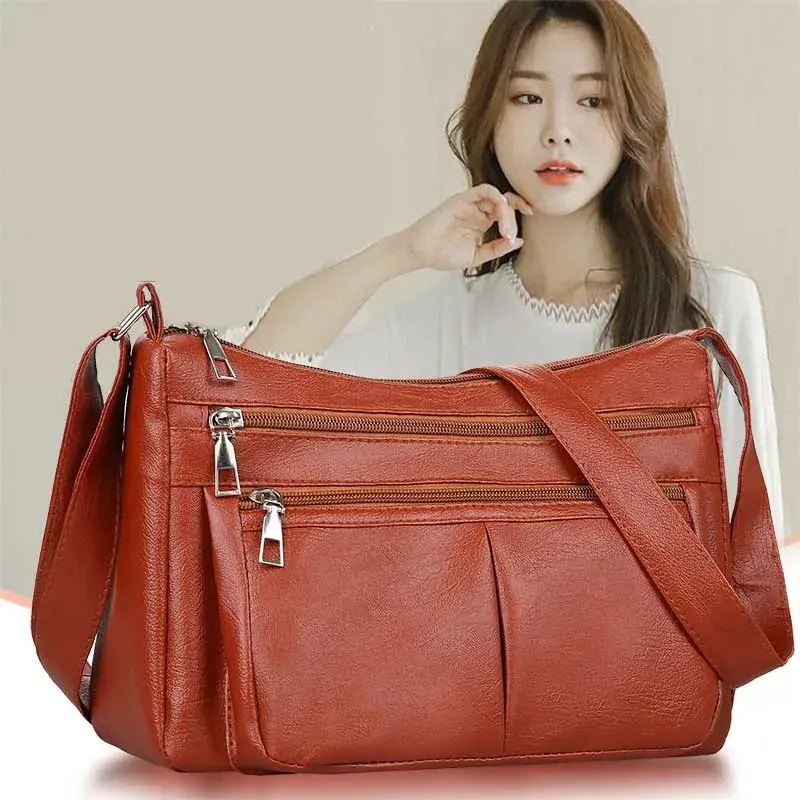 Women's Bag Trend Korean Handbags Designer Luxury Brand Ladies Shoulder Bags Soft Leather Fashion Versatile Crossbody Bag bolsa