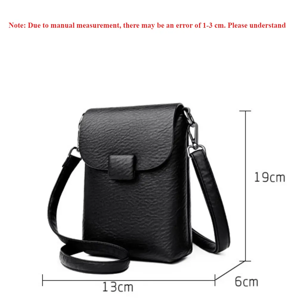 Small Phone Bag Flap Shoulder Bags For Women Soft Leather Solid Color Purse Luxury Designer Ladies Crossbody Bag Commuting Sac