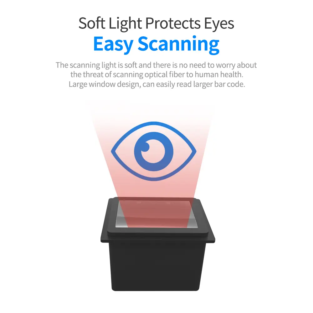 Embedded Barcode Scanner Self-Induction 1D/2D/QR Bar Code Reader Module USB Scanner for Gate Machine Tickets Checking Mobile Pay