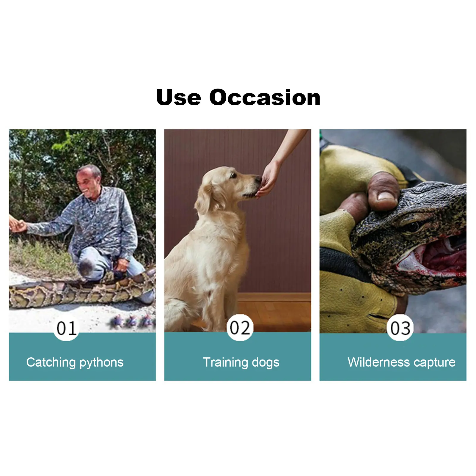 Anti-Bite Safety Gloves Ultra Long Leather Green Pets Grip Biting Protective Gloves for Catch Dog Cat Reptiles Animal