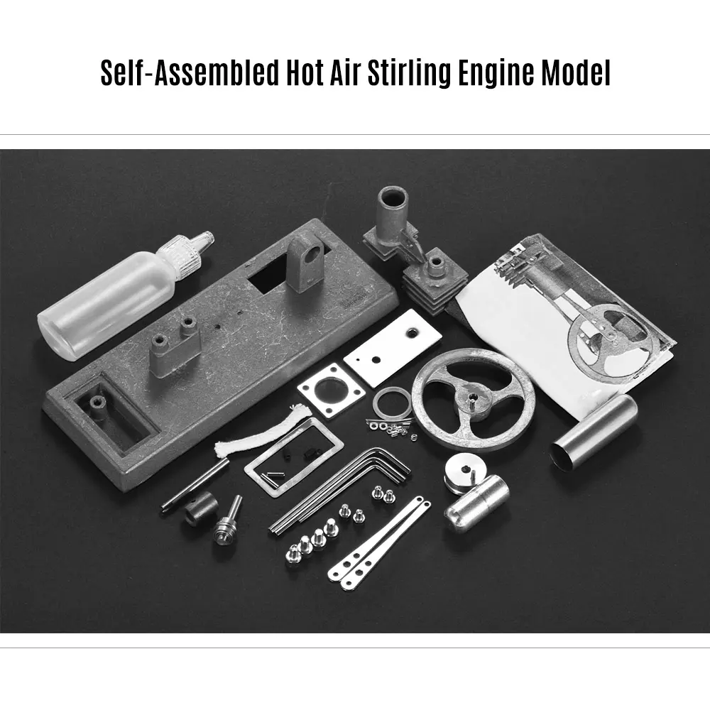 STARPOWER Mini Hot Air Stirling Engine Model DIY Kit Experiment Educational Toy Self-assembly