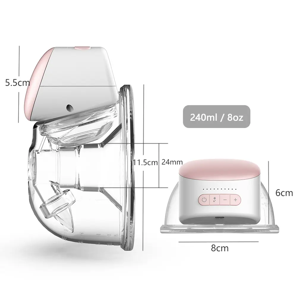 2/1pcs BB-P1 Wearable Breast Pump Hands Free Electric Portable Wearable Breast Pumps BPA-free Breastfeeding Milk Collector