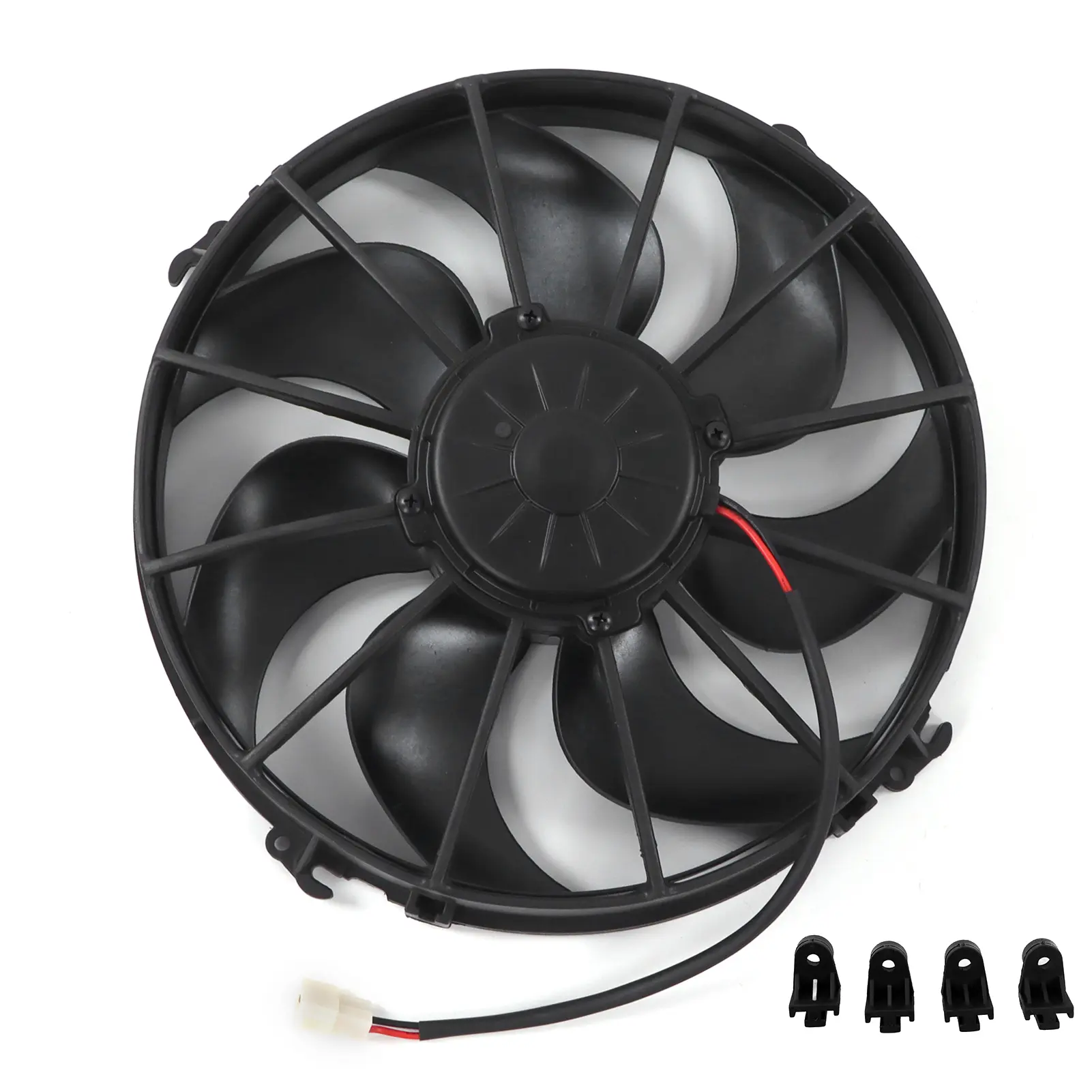 AC Condenser Fan AC Cooling Fan Car Air Conditioner Cooling Fan 24V 3200r/min Pull Type 7 Blades for Buses Trucks Oil Cooler Fan