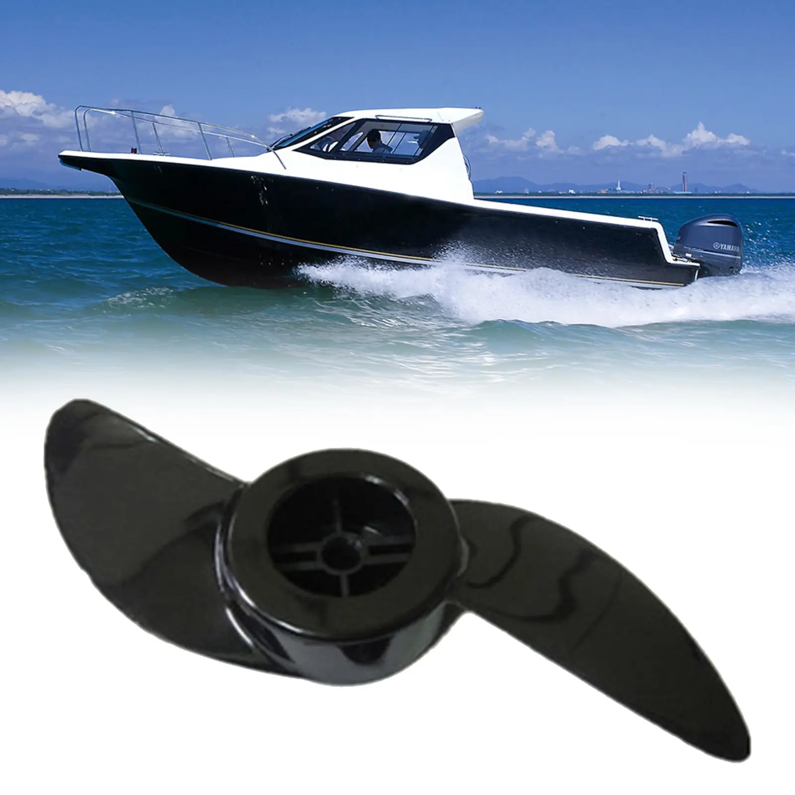 2 Blades Boat Propeller Outboard Motor Propeller Electric Trolling Motor Outboard Propeller for 32lb 46lb 40lb Boat Propeller