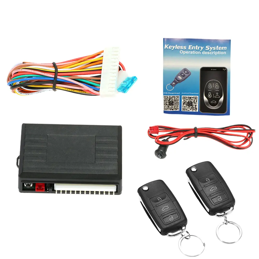Universal Car Door Lock Trunk Release Keyless Entry System Central Locking Kit With Remote Control