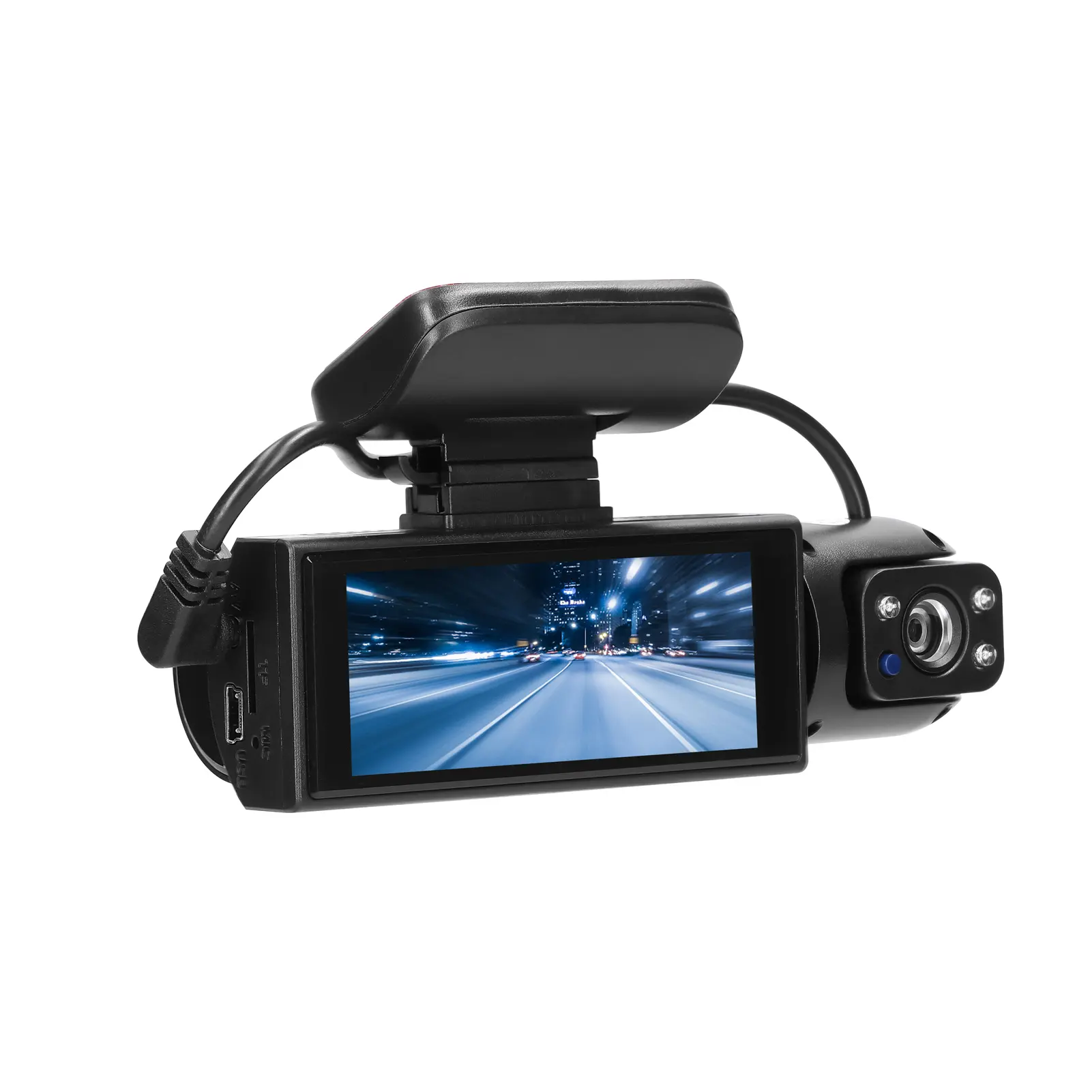 Multi-language Dual Lens Car Video Recorder Auto Dash Cam Car Camera Recorder Night Viewing Motion Detection DVR 170 Degree