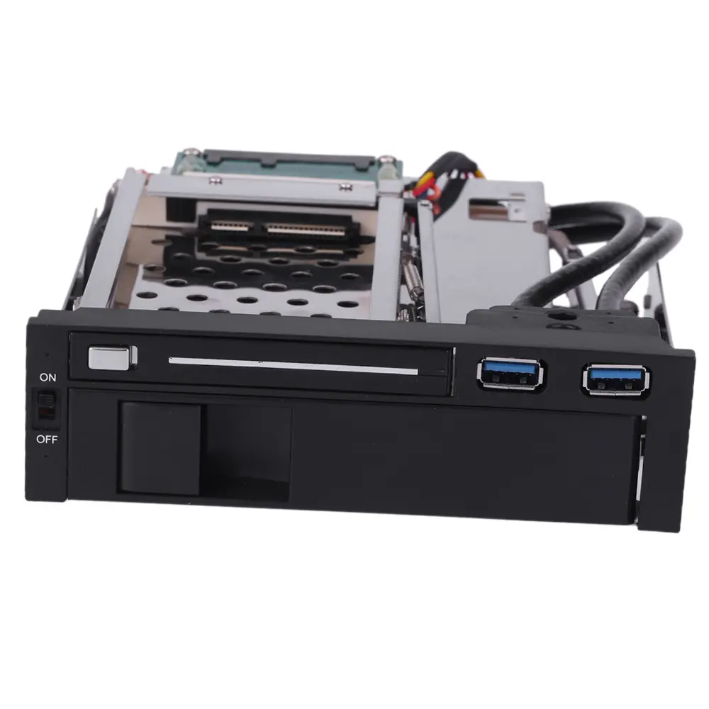 Dual Bay 3.5" 2.5" SATA III Hard Drive HDD & SSD Tray Caddy Internal Mobile Rack Enclosure Docking Station w/ USB 3.0 Hot Swap