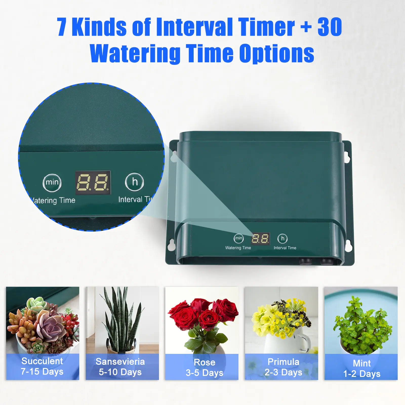 Solar Automatic Drip Irrigation Kit Automatic Watering Irrigation System Set for Garden 7 Timing Modes 30 Watering Modes 32.8FT