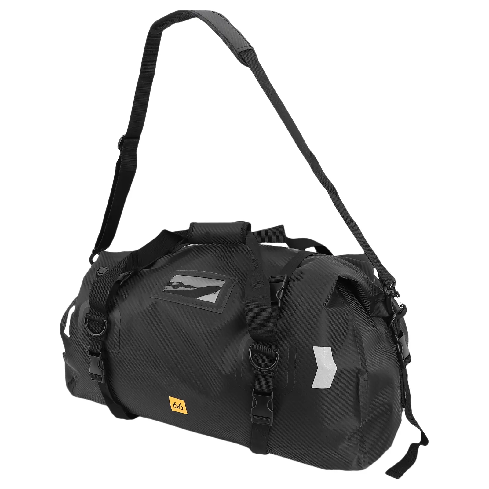 Motorcycle Rear Seat Bag, Reflective Tail Bag with Large Storage Space, Water-resistant Motorcycle Luggage Pack for Travel Commu
