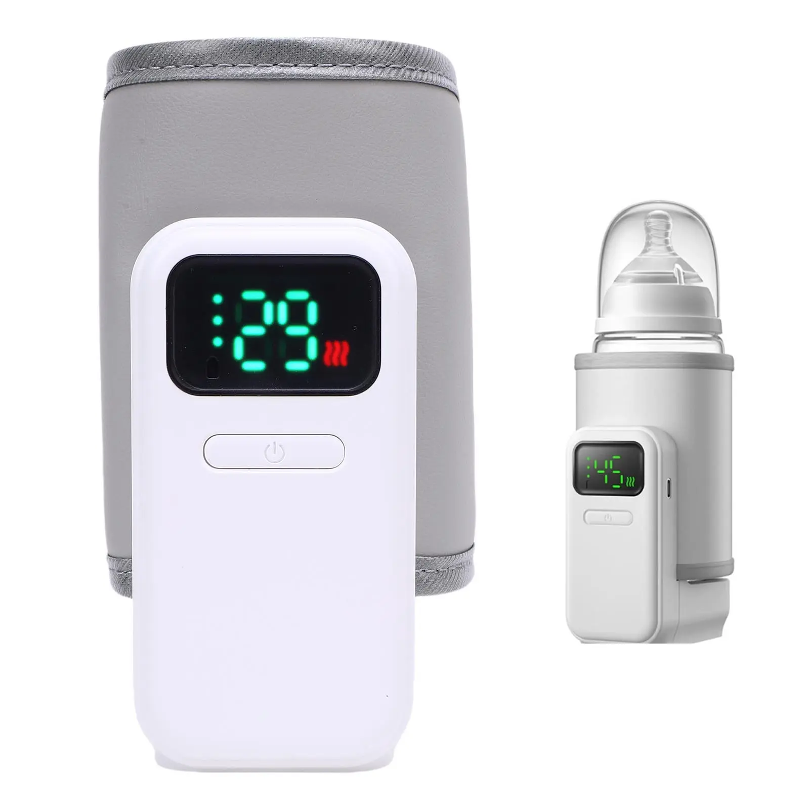 Bottle Warmer Portable Bottle Warmer with Sleeve Rechargeable Constant Temperature Heating Baby Milk Warmer for Outdoor Travel