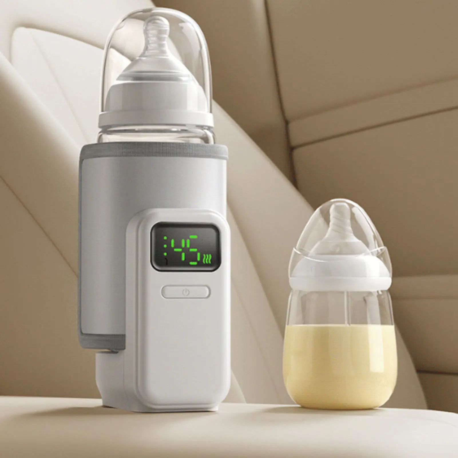 Bottle Warmer Portable Bottle Warmer with Sleeve Rechargeable Constant Temperature Heating Baby Milk Warmer for Outdoor Travel