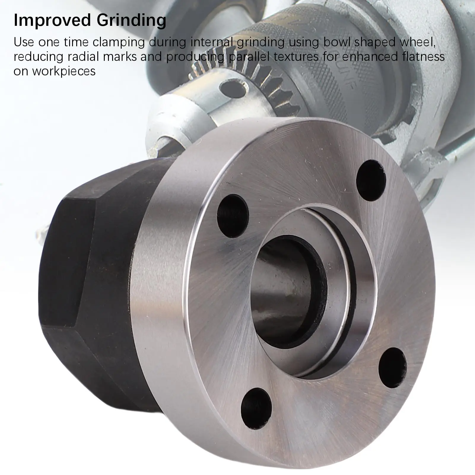 4 Holes Chuck Seat ER20-D45 Eccentric Nut Flange Collet Holder for Lathe Machining Center Lathe Collet Chuck Seat