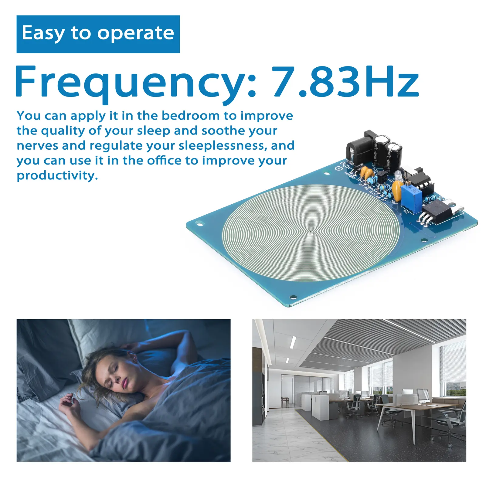 7.83Hz Schumann Waves Resonance Generator Ultra-low Frequency Pulse Audio Resonator USB Interface with Indicator Light ON OFF Fu