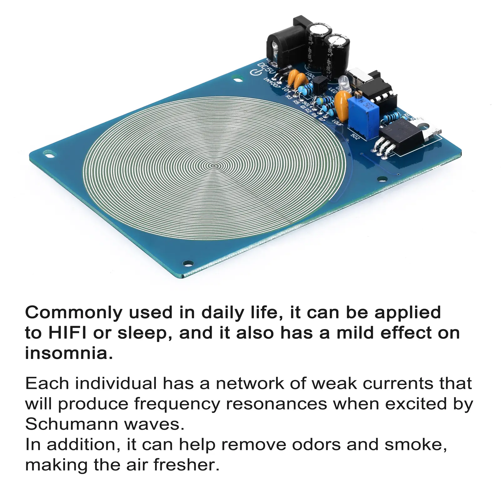 7.83Hz Schumann Waves Resonance Generator Ultra-low Frequency Pulse Audio Resonator USB Interface with Indicator Light ON OFF Fu