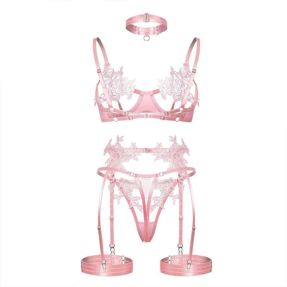 Hot Sexy Female Lingerie Bondage BDSM Hollow Breast Open Anal Exotic Underwear Erotic Sissy Lace Transparent Intimate Uncensored