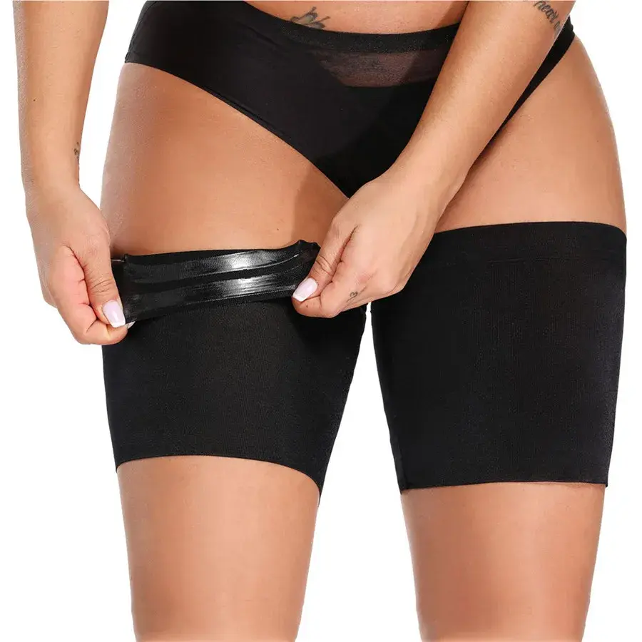 2 Pieces=1Pair Summer Black Sexy Leg Warmers Ladies Invisible Sweet Anti-Friction Non-Slip Warm Thigh Bandages Foot Warmers Gift