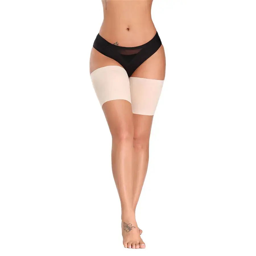 2 Pieces=1Pair Summer Black Sexy Leg Warmers Ladies Invisible Sweet Anti-Friction Non-Slip Warm Thigh Bandages Foot Warmers Gift