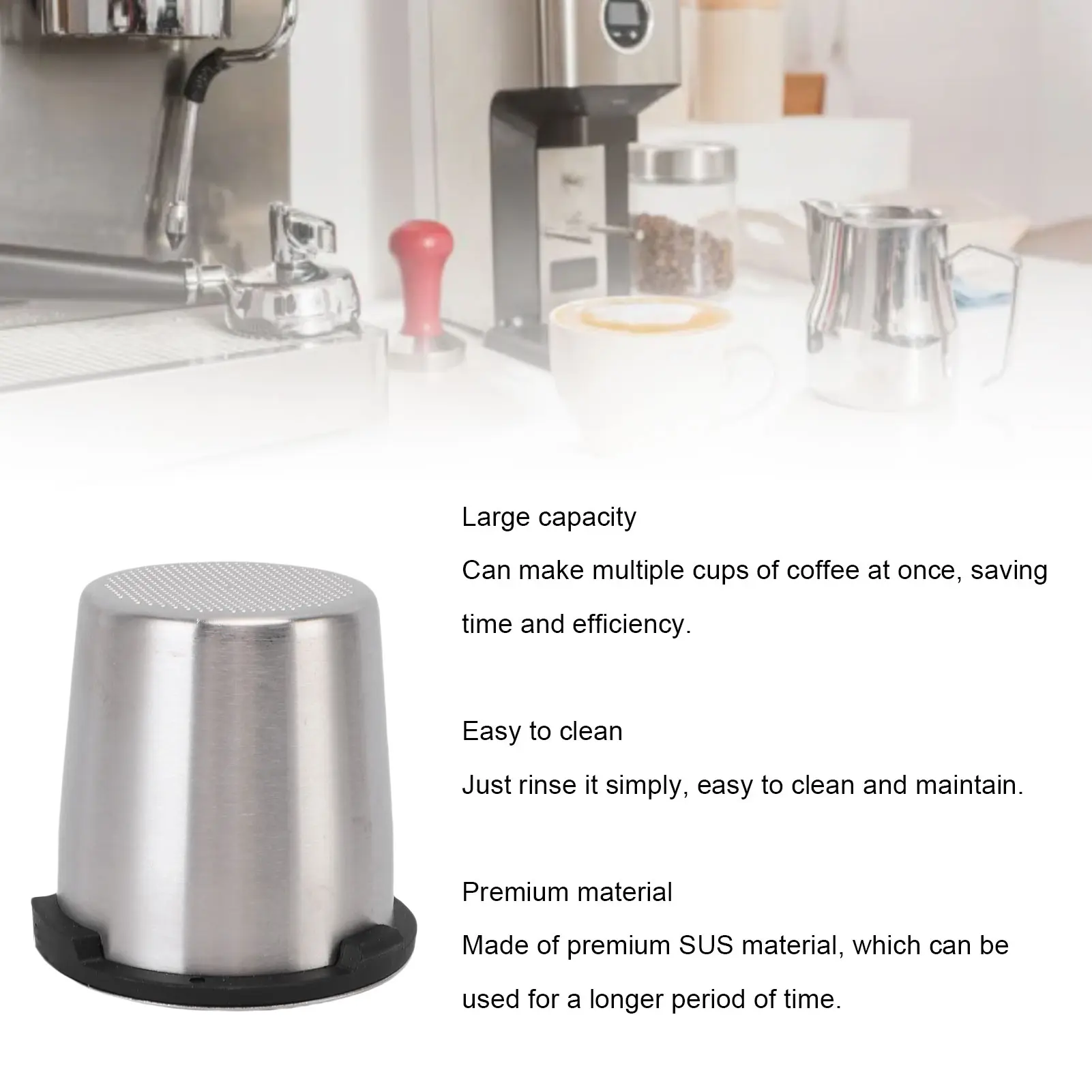 Coffee Machine Filter Basket Filter Basket Replacement for ES601 ES655 ES701 Coffee Machine SUS 4 Cup Coffee Maker Filter Basket