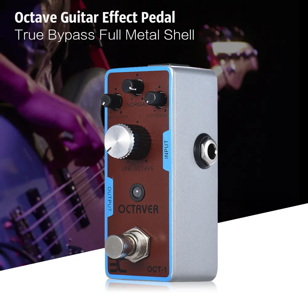ENO EX OCT-1 OCTAVE Mini Octave Guitar Effect Pedal True Bypass Full Metal Shell for Electric Guitar Bass Parts & Accessories