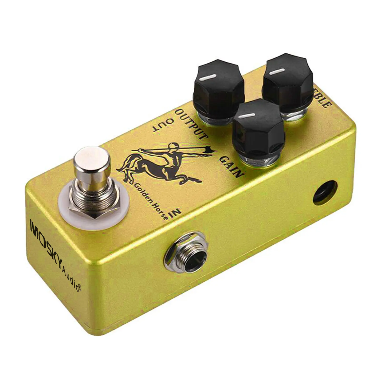 MOSKYAudio Golden Horse Guitar Overdrive Effect Pedal Full Metal Shell True Bypass