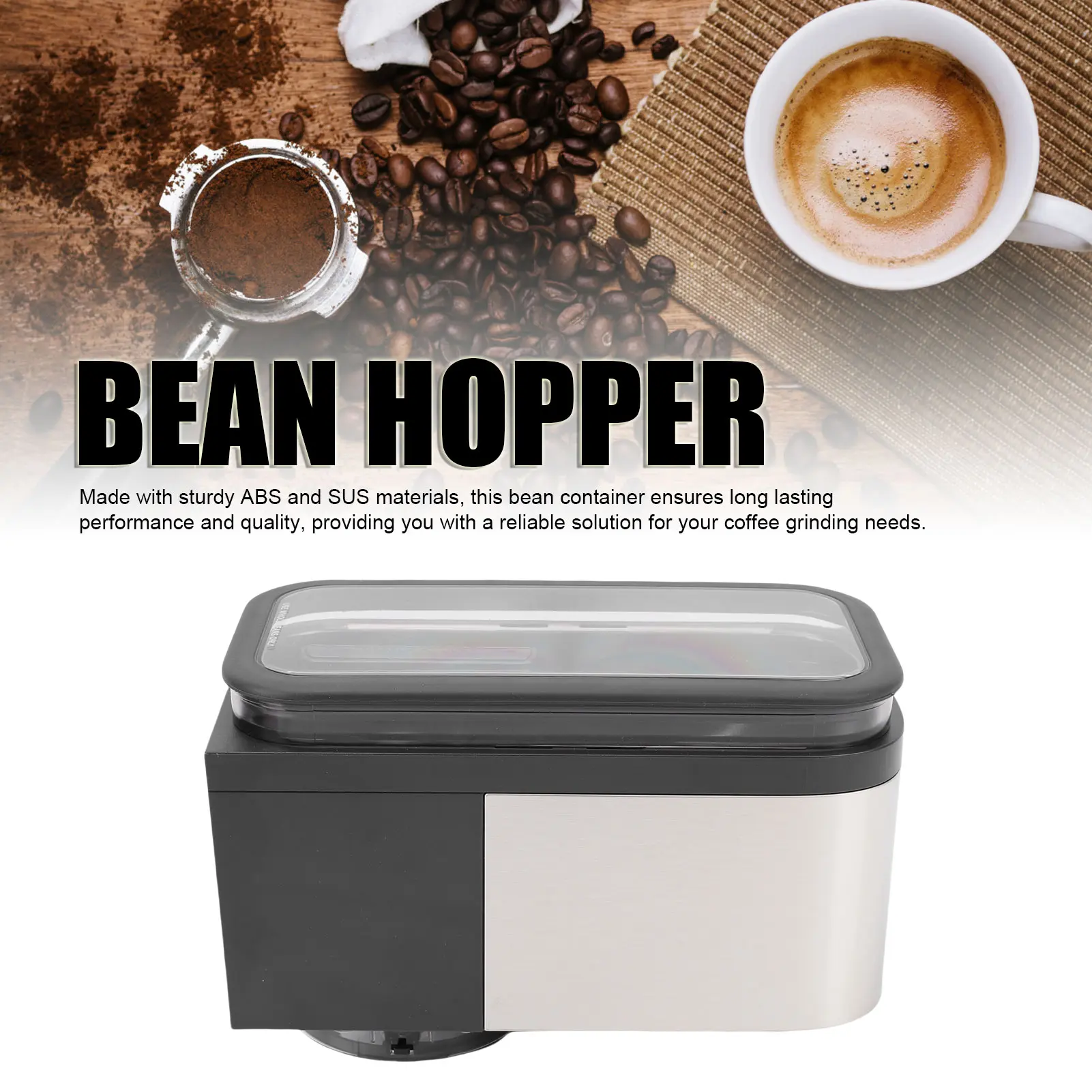 Bean  Bean  Replacement for ES601 ES655 Coffee Machine High Capacity ABS SUS Bean Container Replacement Parts