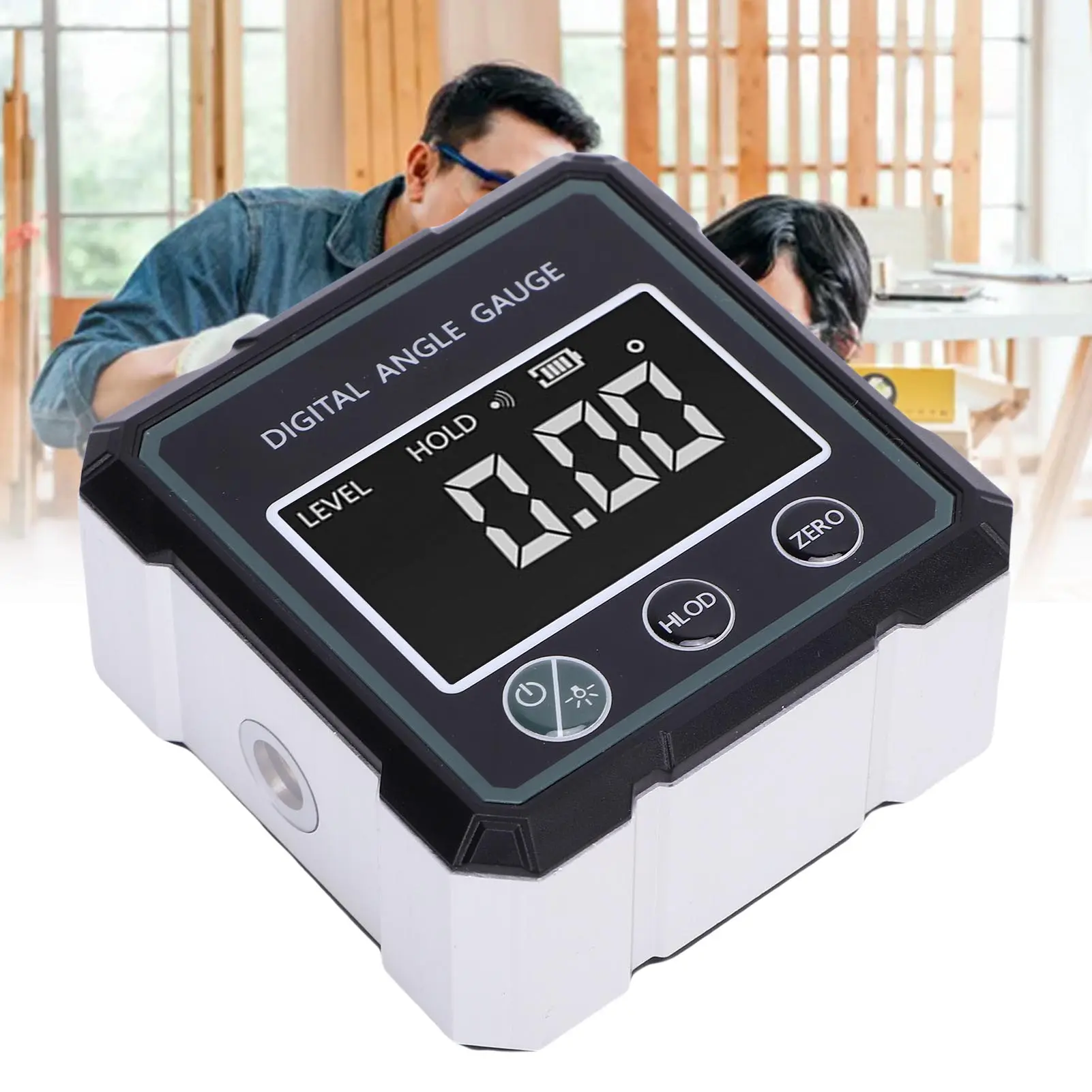 Digital Inclinometer Digital Level and Angle Finder 4 Sided Strong Magnet Aluminum Alloy Casing IP54 Water Proof for Miter Saw