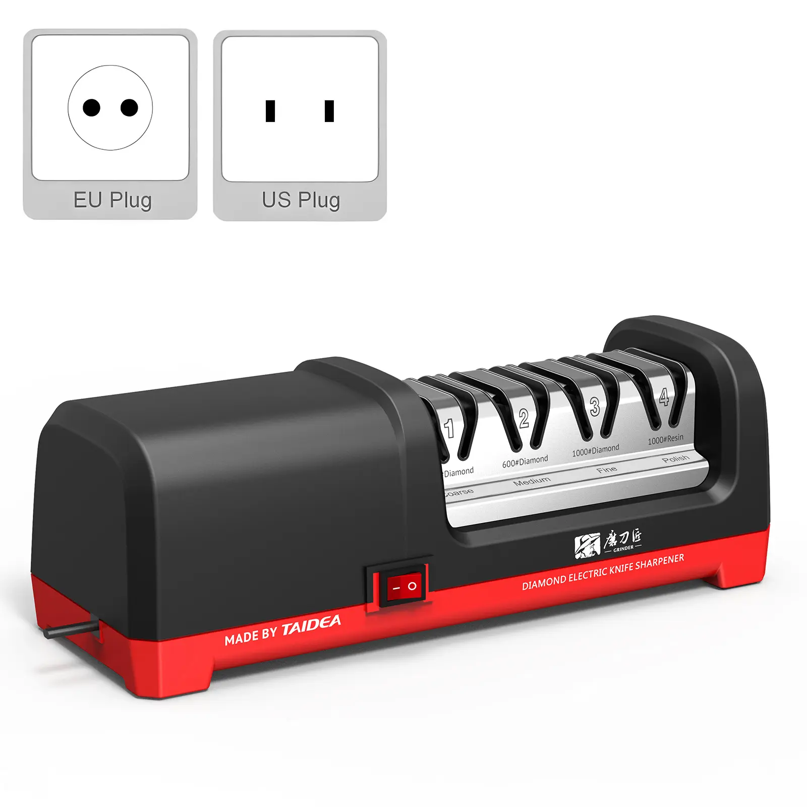 TAIDEA TG2102 4 Stage Electric Knife Sharpener 20-Degree Grinding Edge Knife Sharpener with Sharpening Polishing for Kitchen