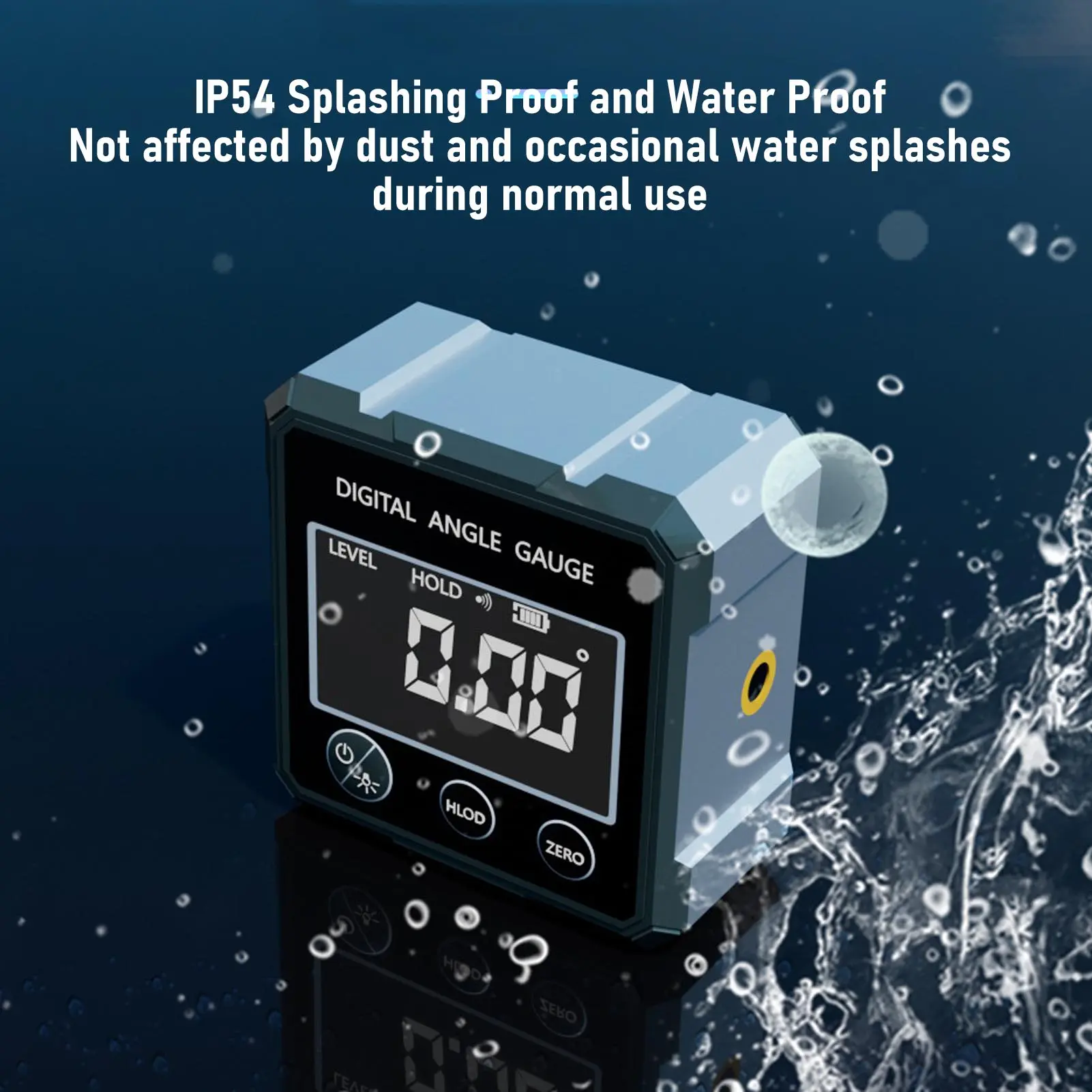 Digital Inclinometer Digital Level and Angle Finder 4 Sided Strong Magnet Aluminum Alloy Casing IP54 Water Proof for Miter Saw