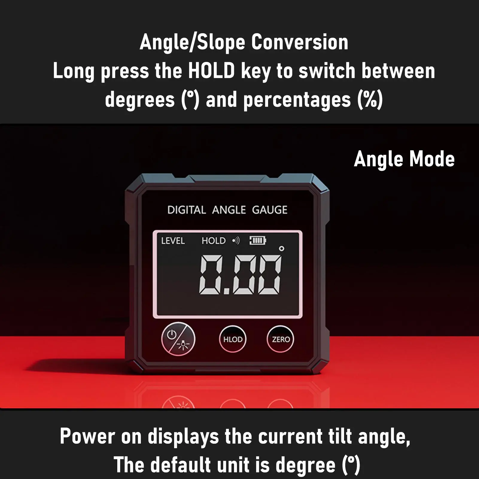 Digital Inclinometer Digital Level and Angle Finder 4 Sided Strong Magnet Aluminum Alloy Casing IP54 Water Proof for Miter Saw