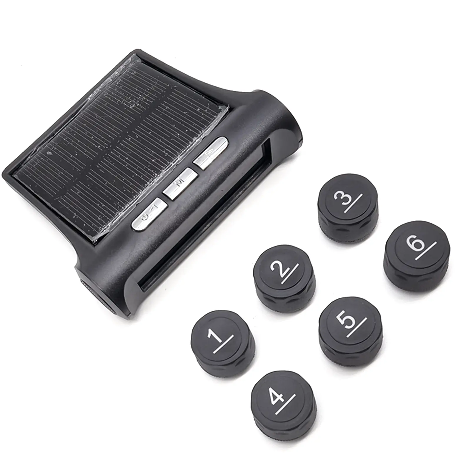 Tire Pressure Monitoring System, Solar Powered 6-Wheel Freight Vehicle Tire Pressure Monitor System for Truck, RV, Bus